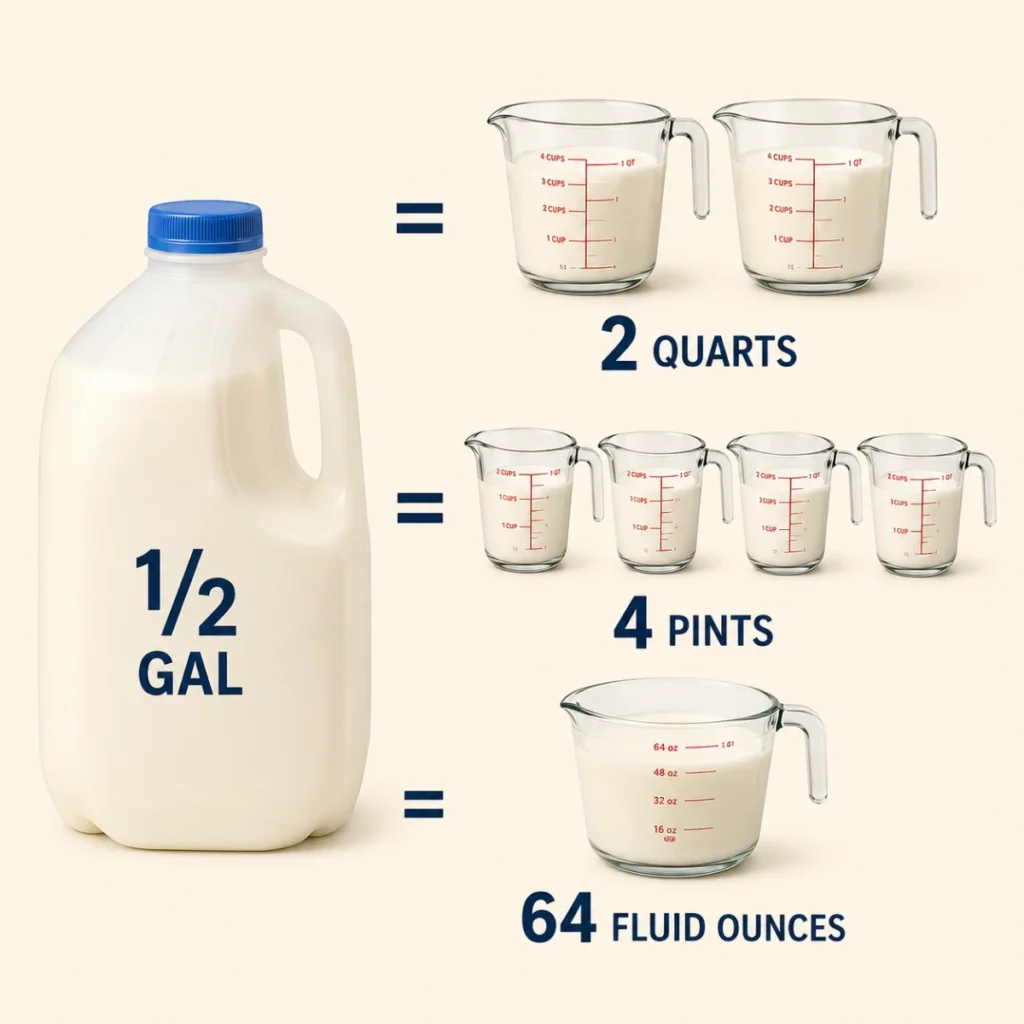 how-many-cups-in-a-half-gallon-of-milk