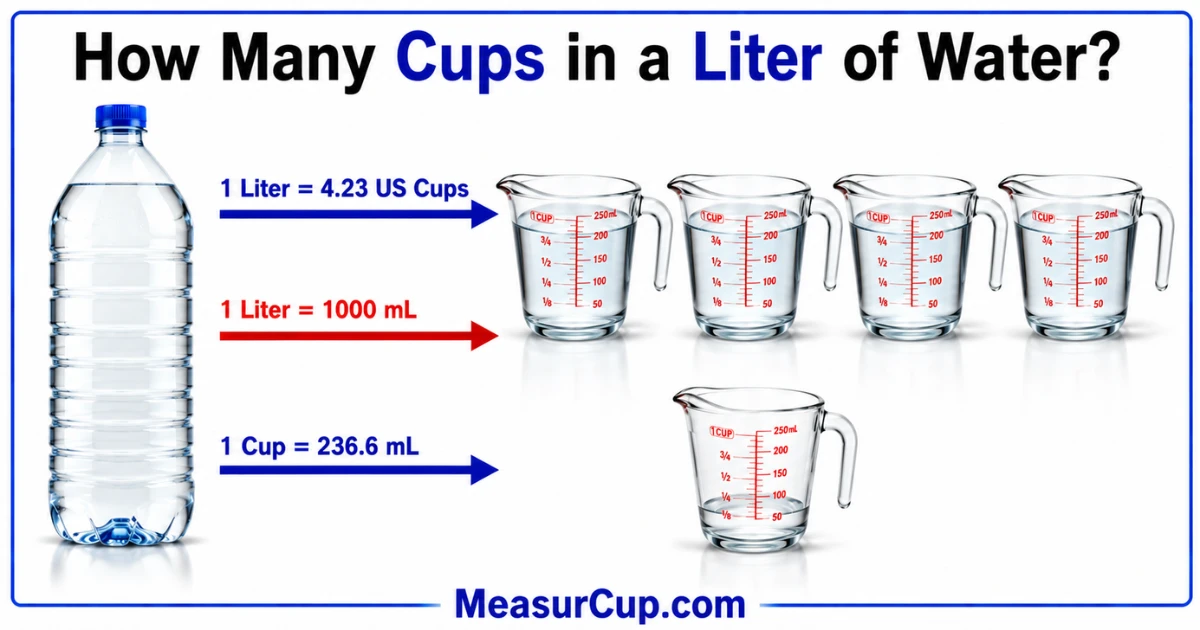 how-many-cups-in-a-liter-of-water