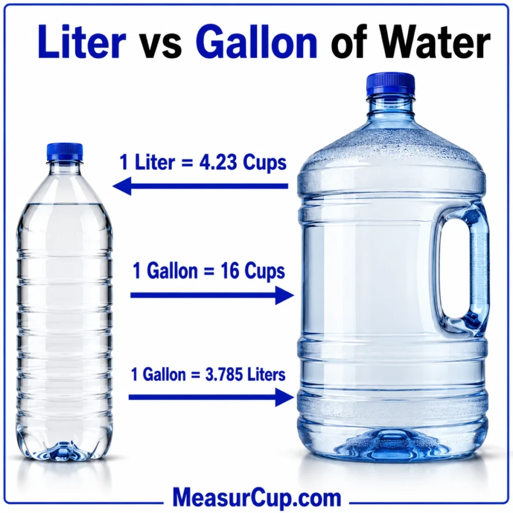 how-many-cups-in-a-liter-vs-a-gallon-of-water