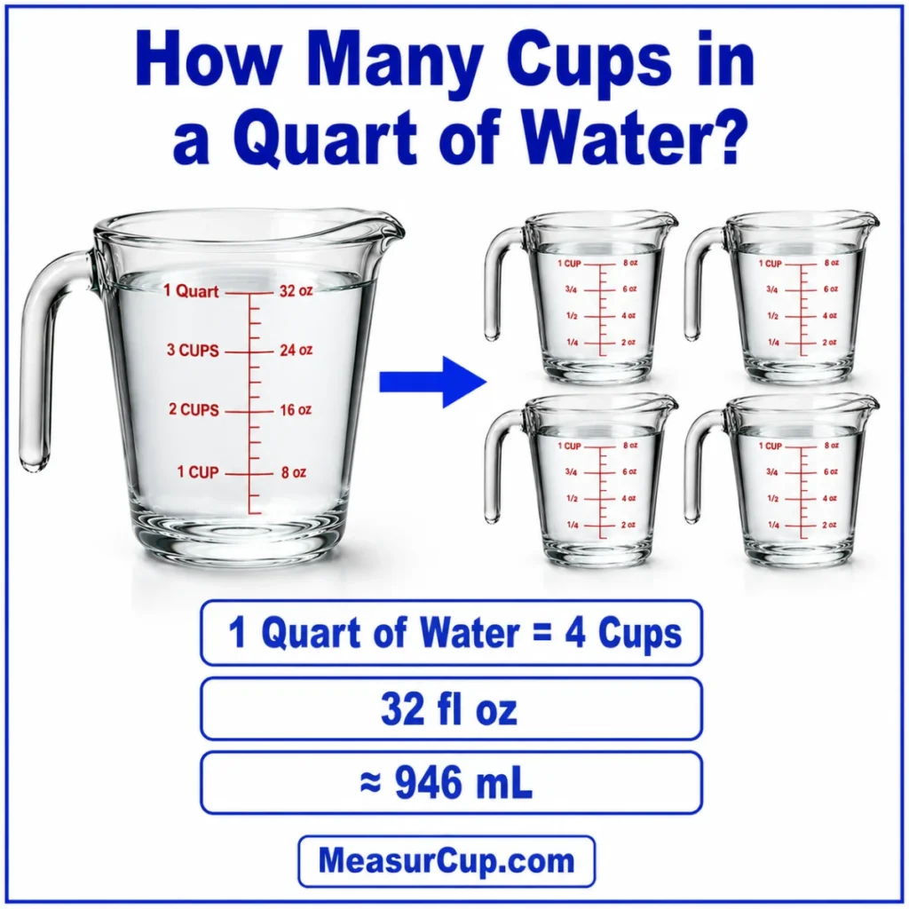 how-many-cups-in-a-quart-of-water