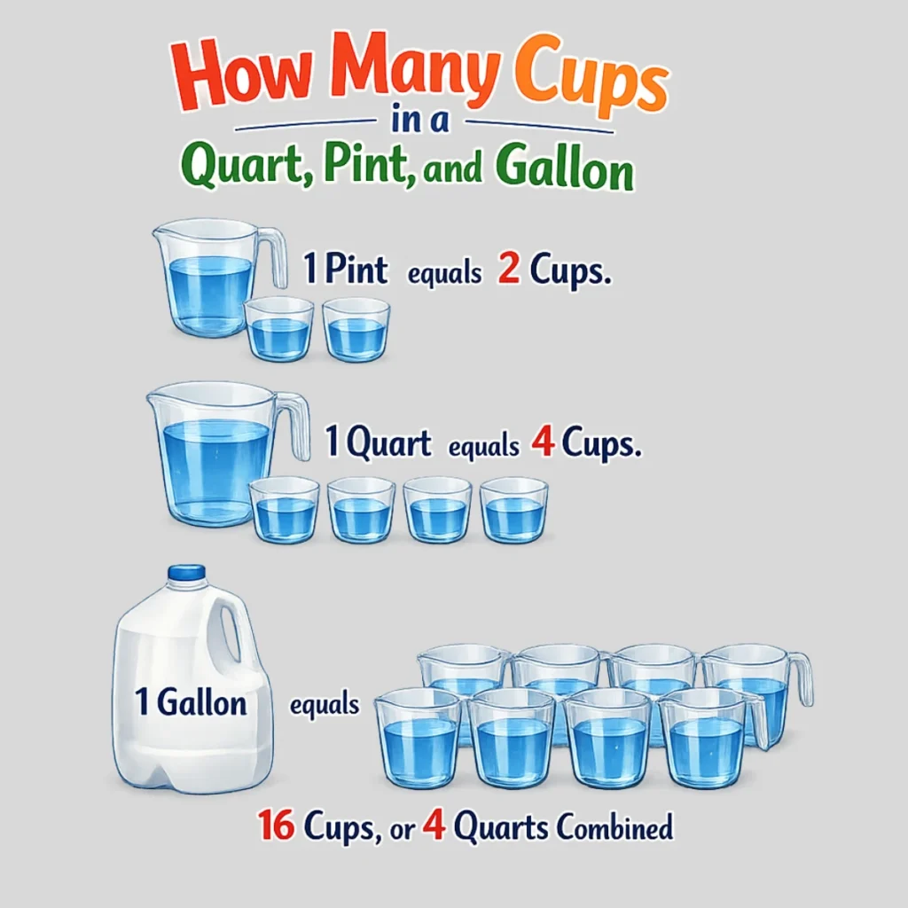 how-many-cups-in-a-quart-pint-and-gallon