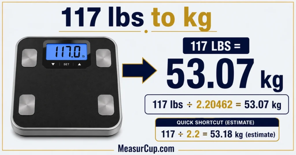 117 lbs to kg