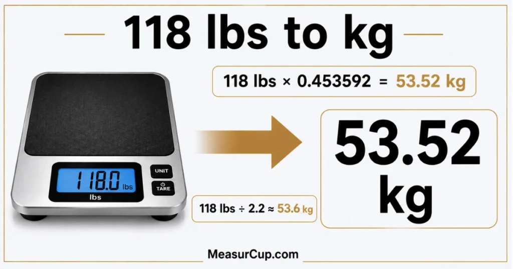 118 lbs to Kg