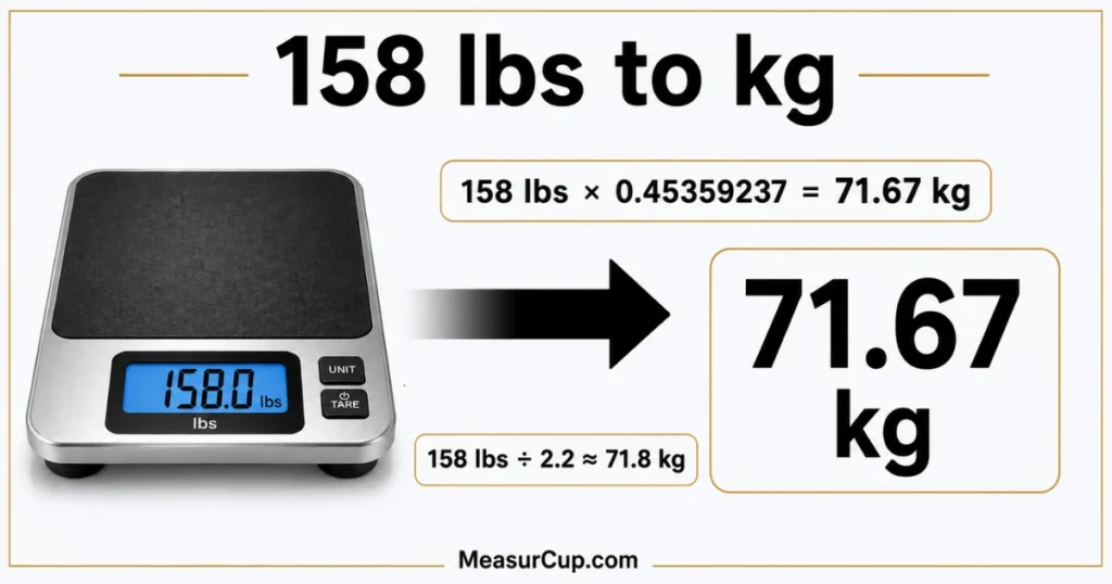 158 lbs to kg
