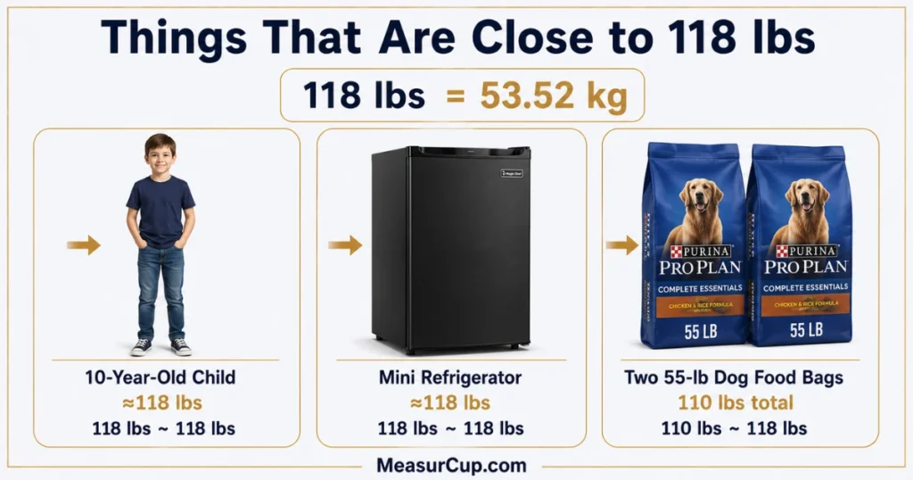 Objects That Weigh 118 Lbs