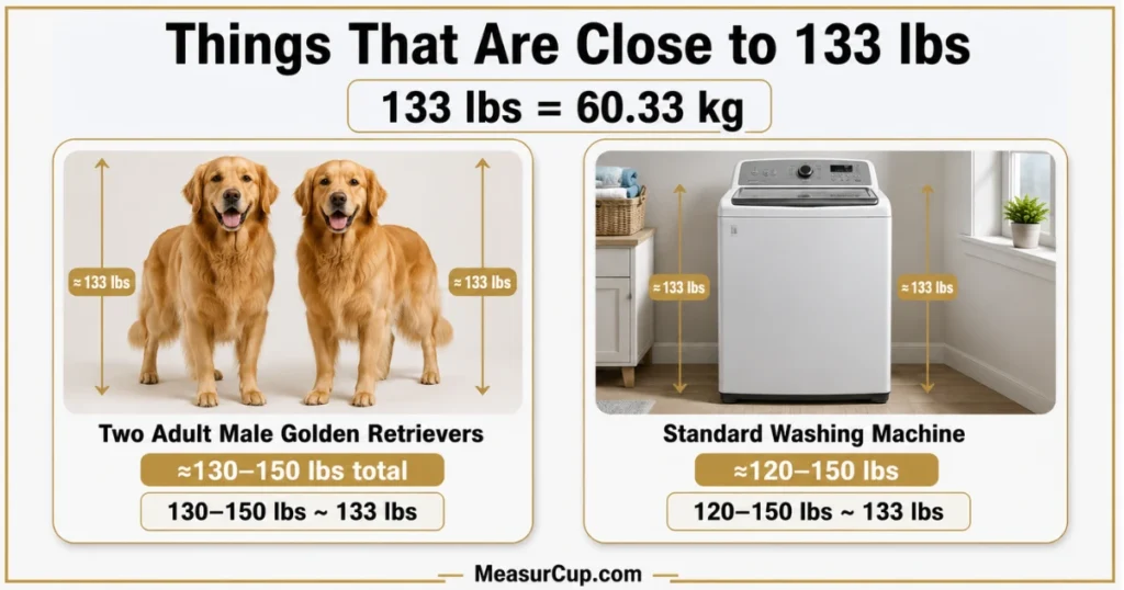 Objects That Weigh 133 Lbs