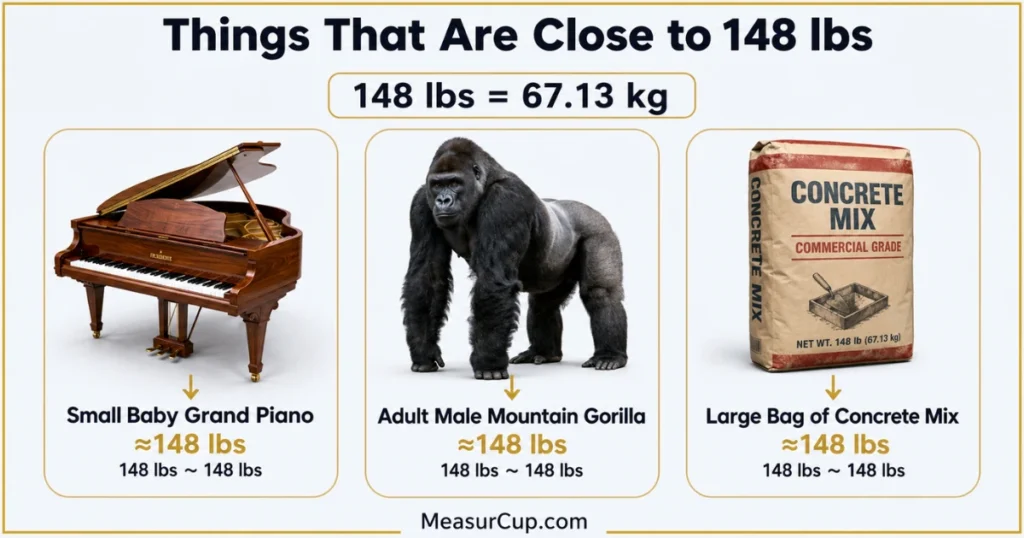 Objects That Weigh 148 Lbs