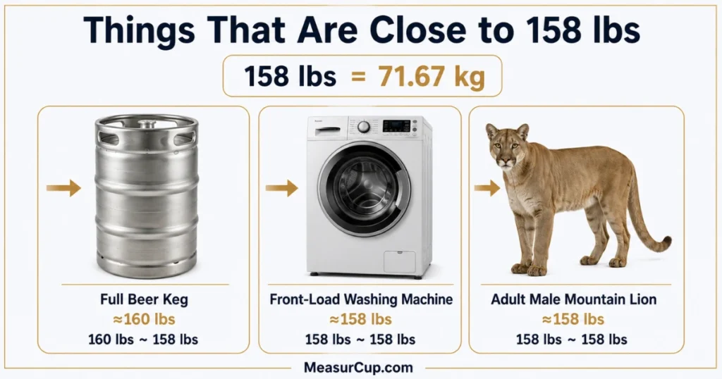 Objects That Weigh 158 Lbs