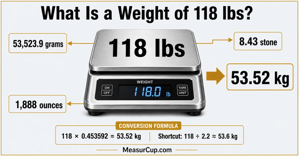 What Is a Weight of 118 lbs