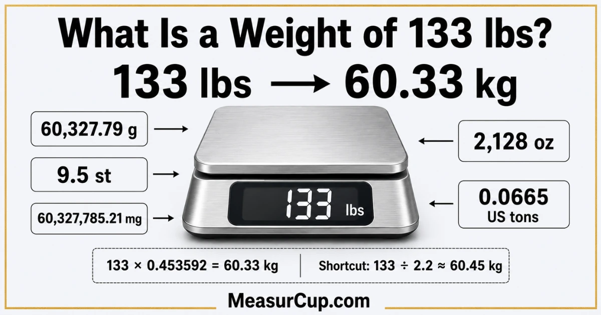 What Is a Weight of 133 lbs