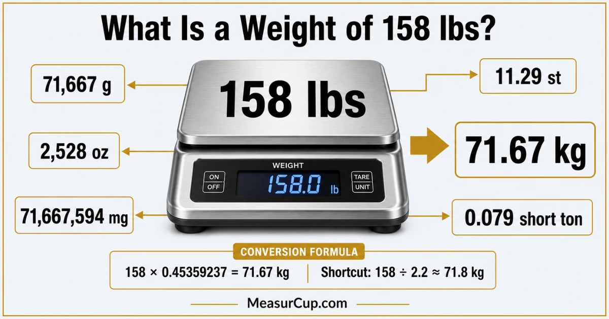 What Is a Weight of 158 lbs