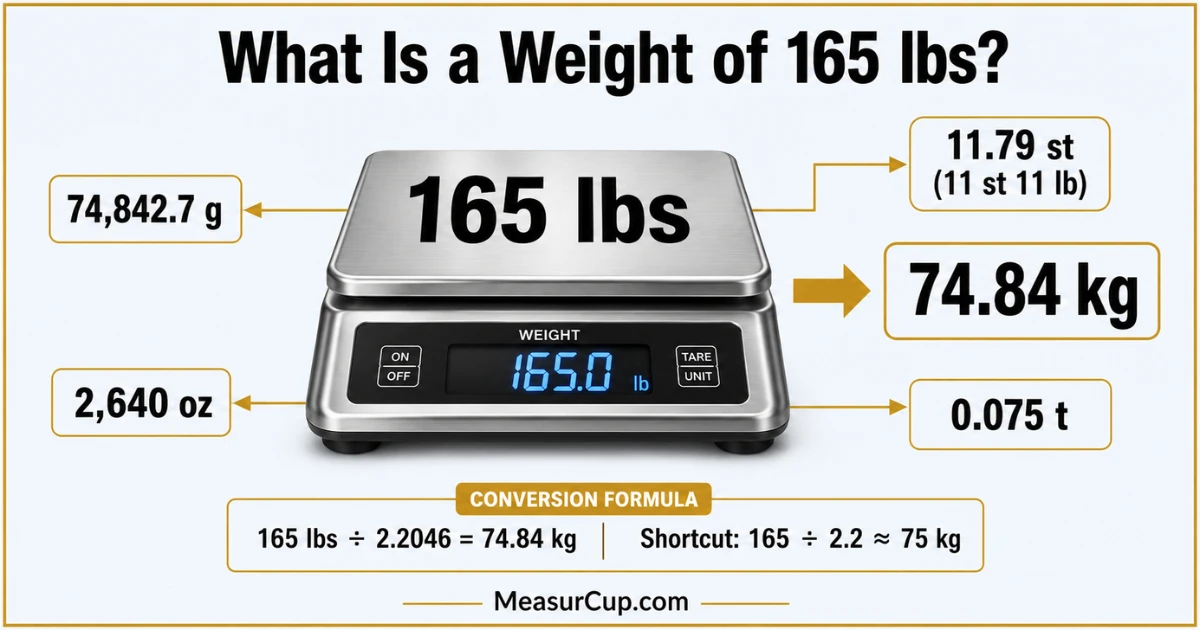 What Is a Weight of 165 lbs