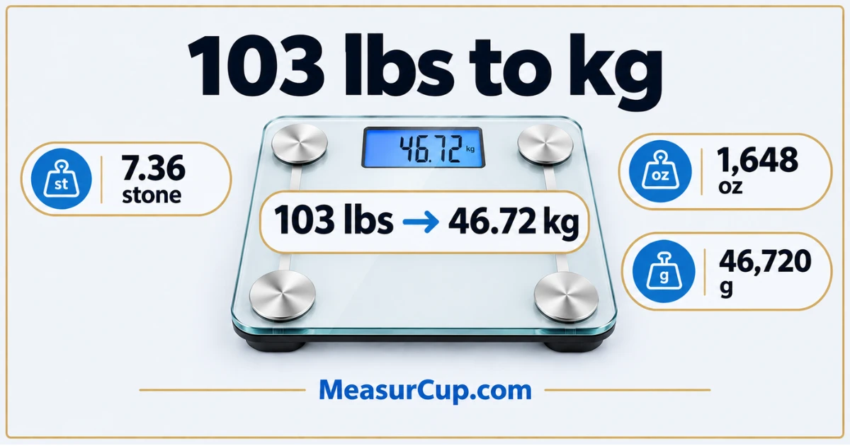 103 lbs to Kg