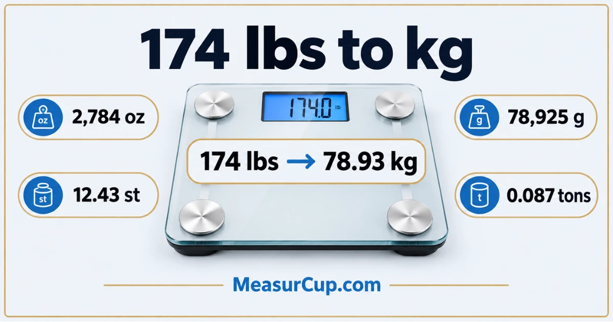 174 lbs to kg