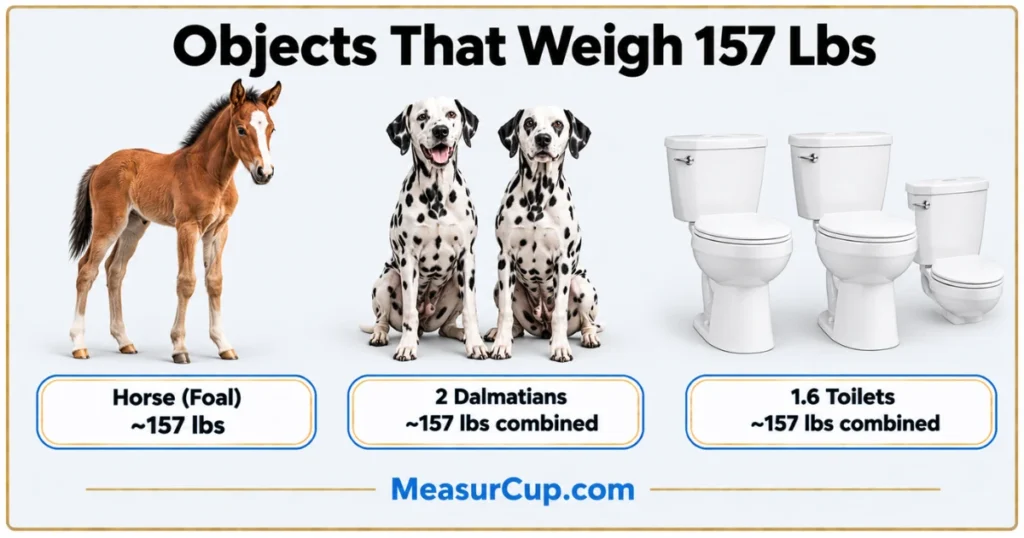Objects That Weigh 157 Lbs