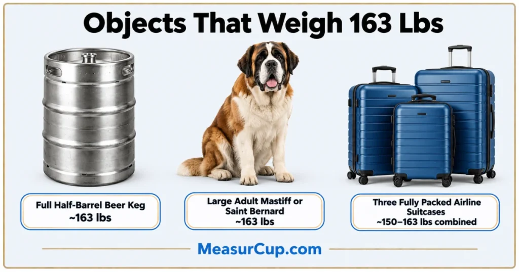 Objects That Weigh 163 Lbs