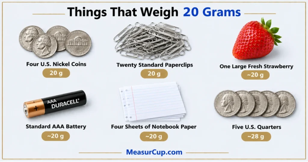 Objects That Weigh 20 Grams