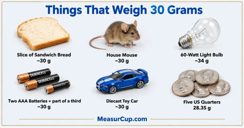 Objects That Weigh 30 Grams
