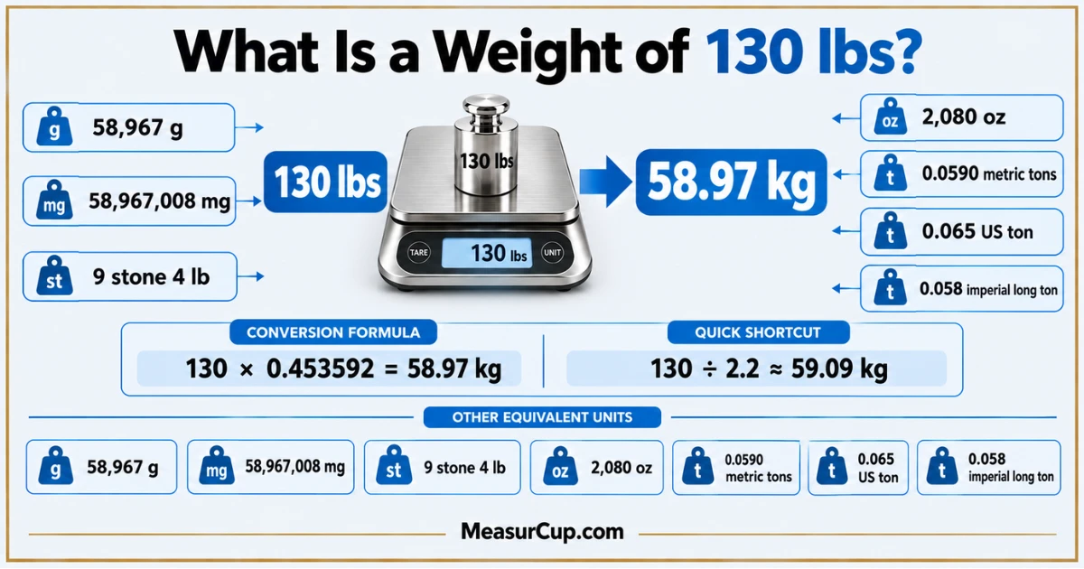 What Is a Weight of 130 lbs