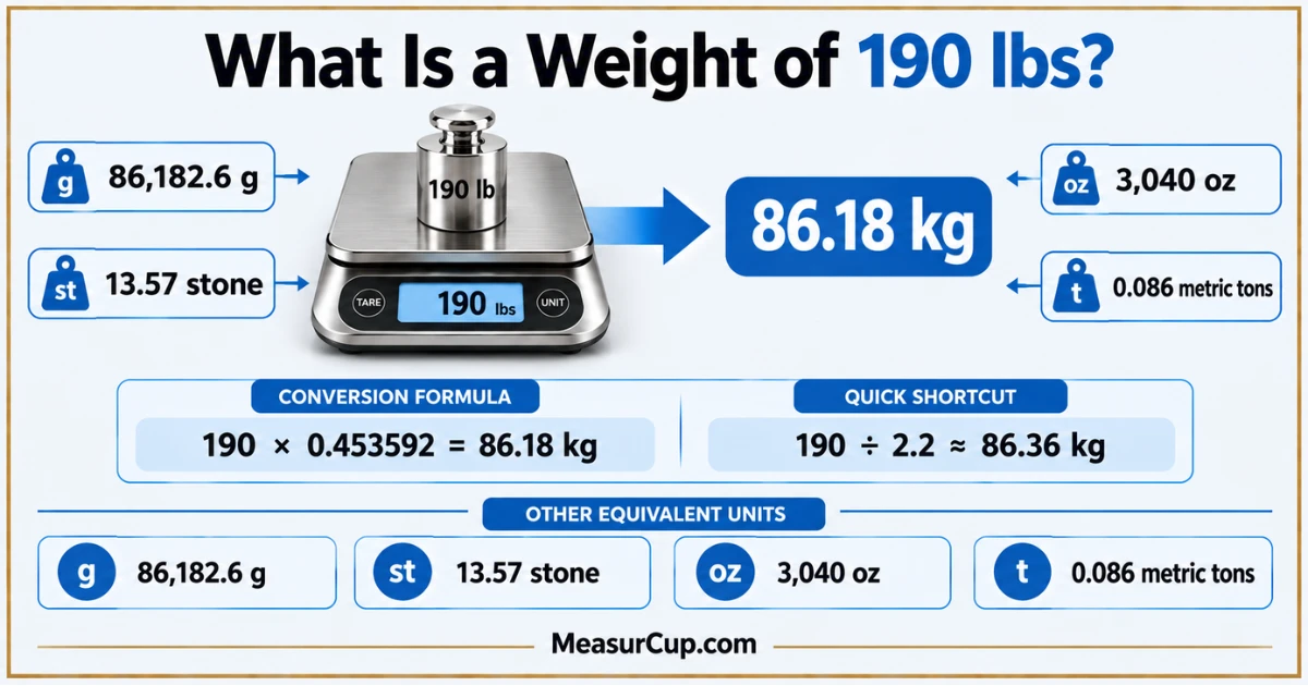 What Is a Weight of 190 lbs