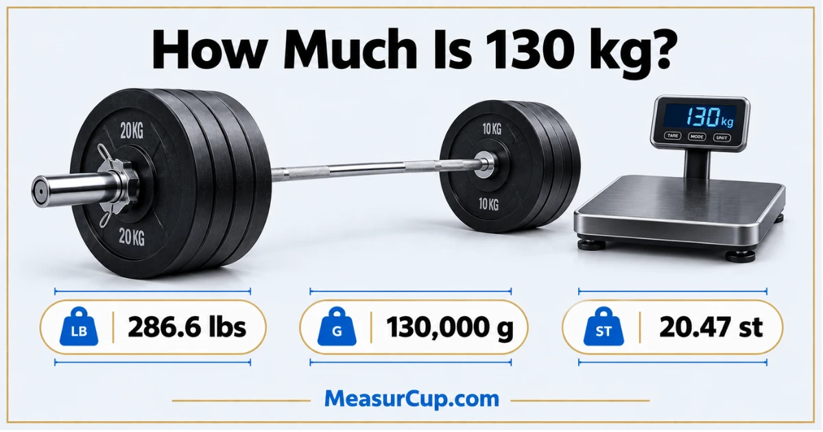 How Much Is 130 kg