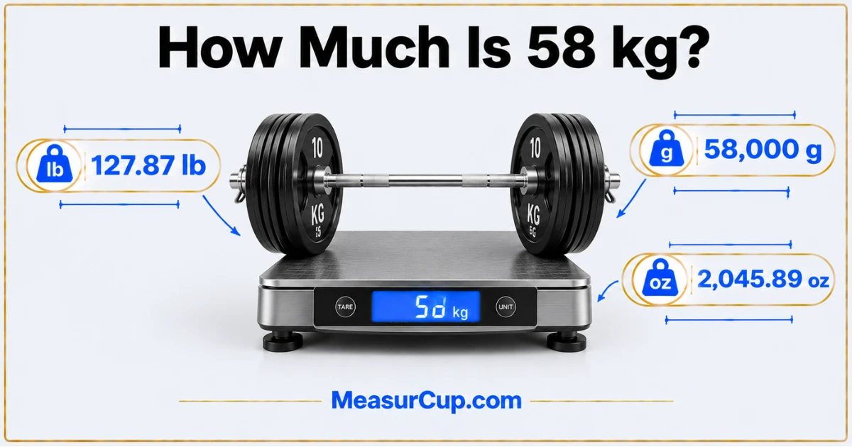 How Much Is 58 kg