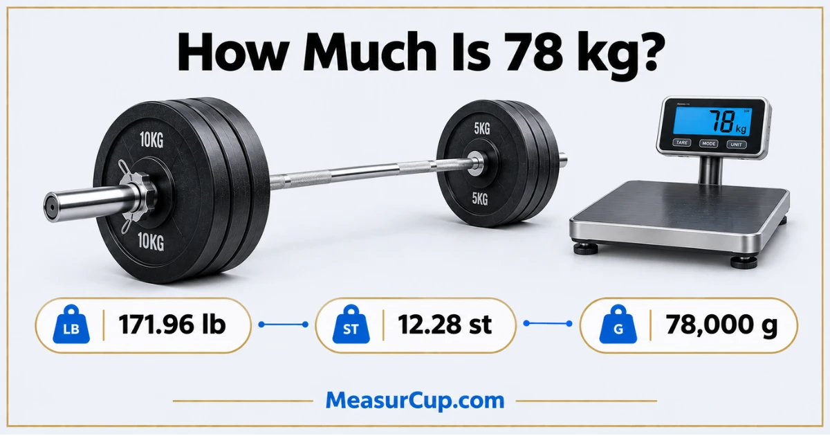 How Much Is 78 kg