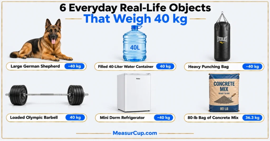 Objects That Weigh 40 kg