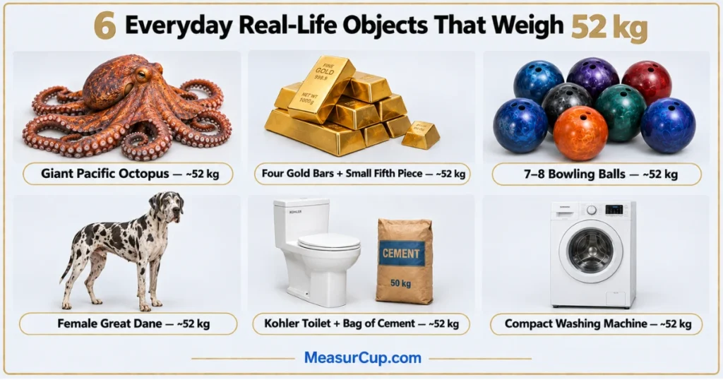 Objects That Weigh 52 kg