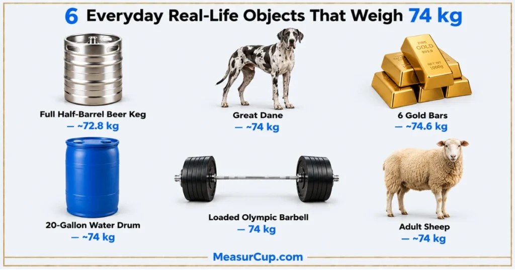 Objects That Weigh 74 kg